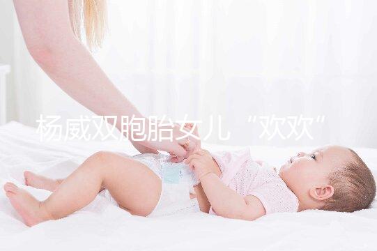 楊威雙胞胎女兒“歡歡”和“樂樂”模樣區別漸明顯