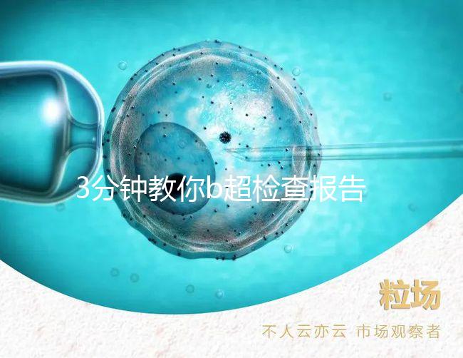 3分鐘教你b超檢查報(bào)告單怎么看，不是你想的那么簡(jiǎn)單